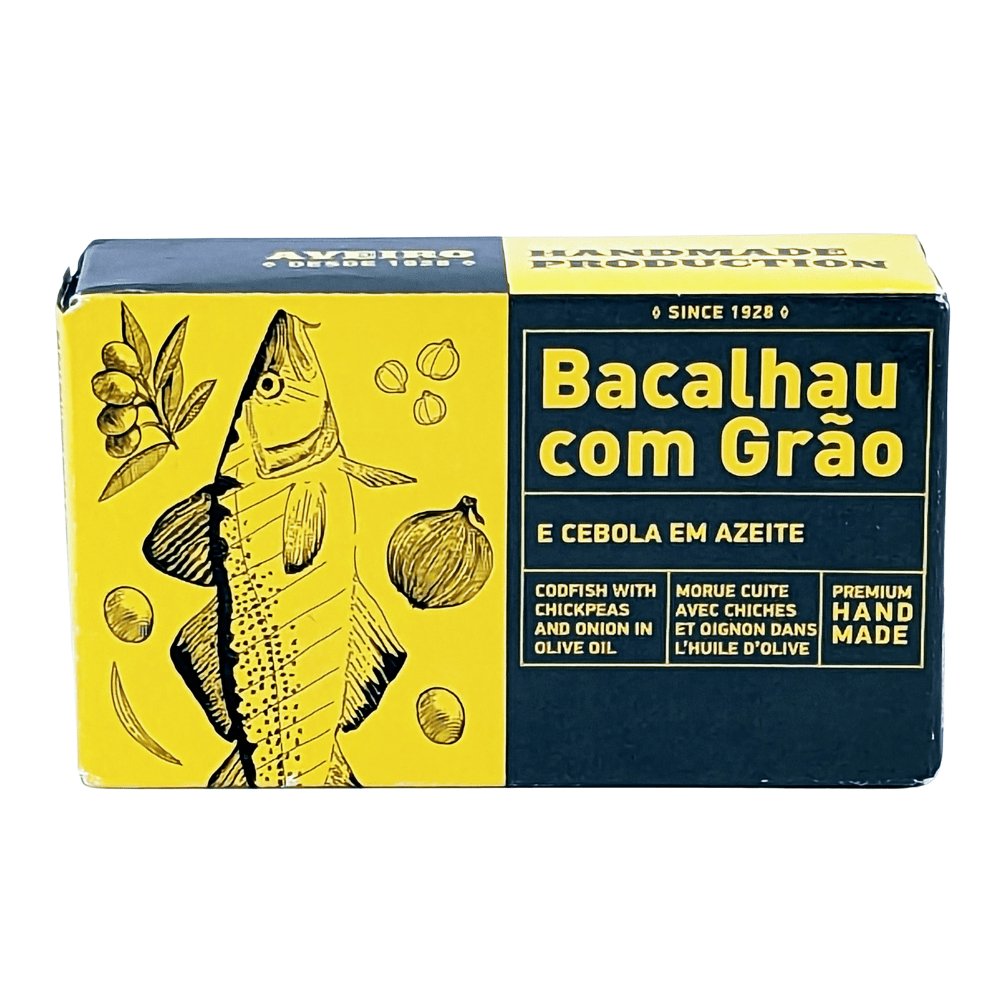 Bacalhau Aveiro mit Kichererbsen und Zwiebeln - AveiroTuna
