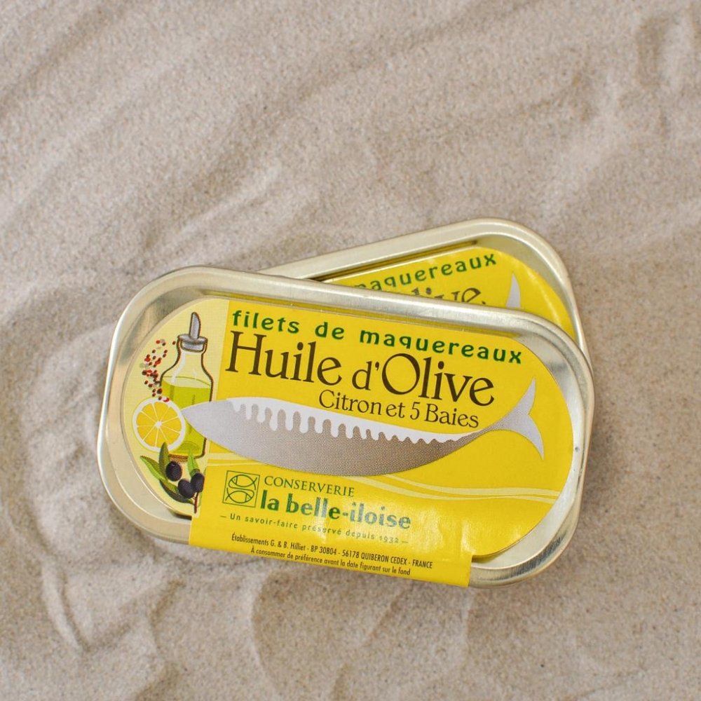 Makrelenfilets in Olivenöl mit Zitrone und Pfeffer - Belle Iloise