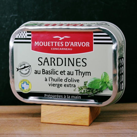 Sardinen mit Thymian und Basilikum - Mouettes d'Arvor