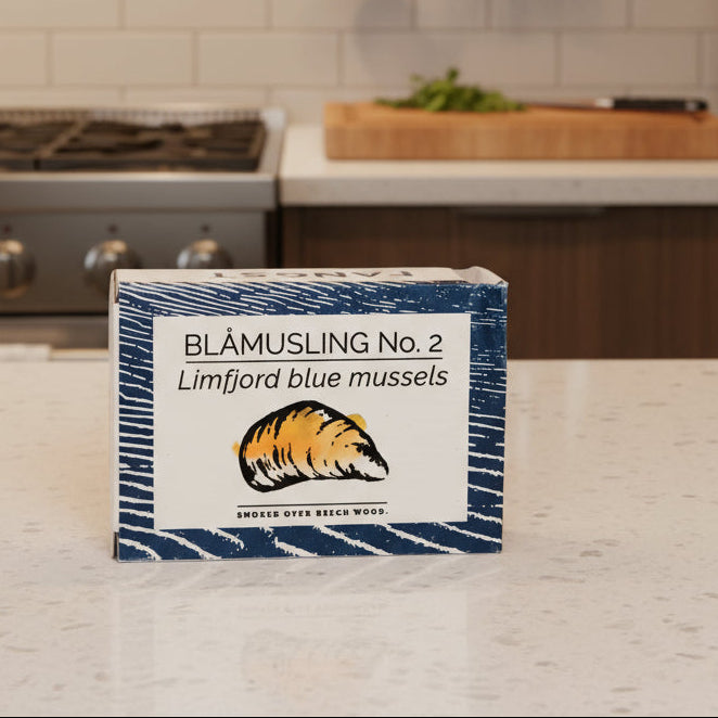 Limfjord-Blaumuscheln Nr. 2 - leicht geräuchert, in kaltgepresstem Rapsöl
Fangst
