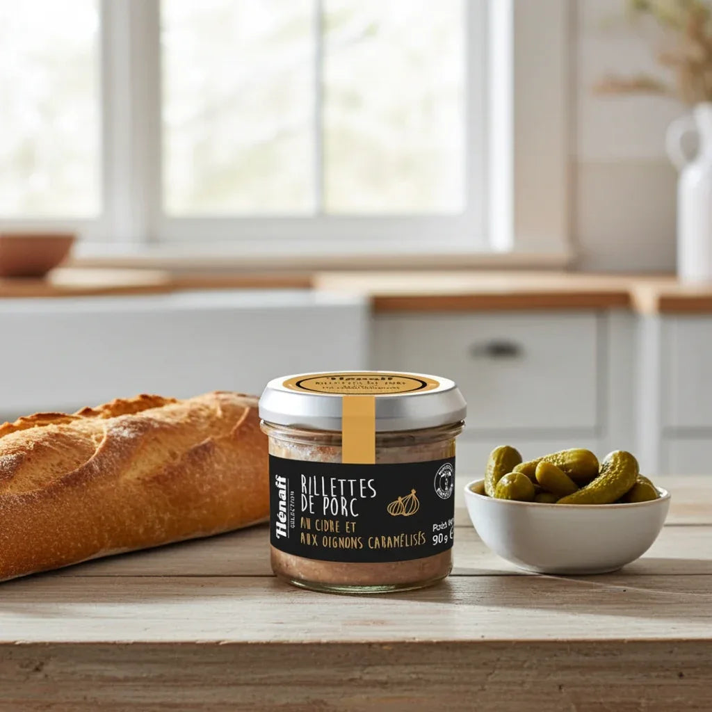 Schweinefleisch-Rillettes mit Cidre und karamellisierten Zwiebeln 90g - Henaff - Maître Philippe & Filles