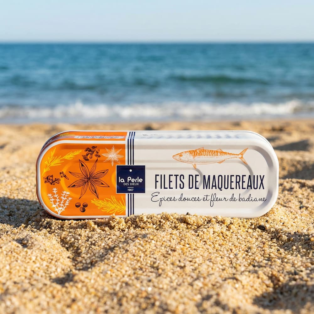 Makrelenfilets mit milden Gewürzen und Sternanis-Blüte Perle des Dieux