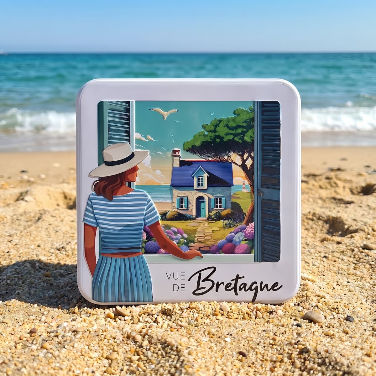 Bretonische Galettes und Palets "pur beurre" - Metalldosen 170g "Polaroid" Atelier D