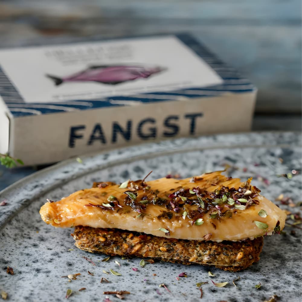 Grönland-Heilbutt mit arktischem Thymian