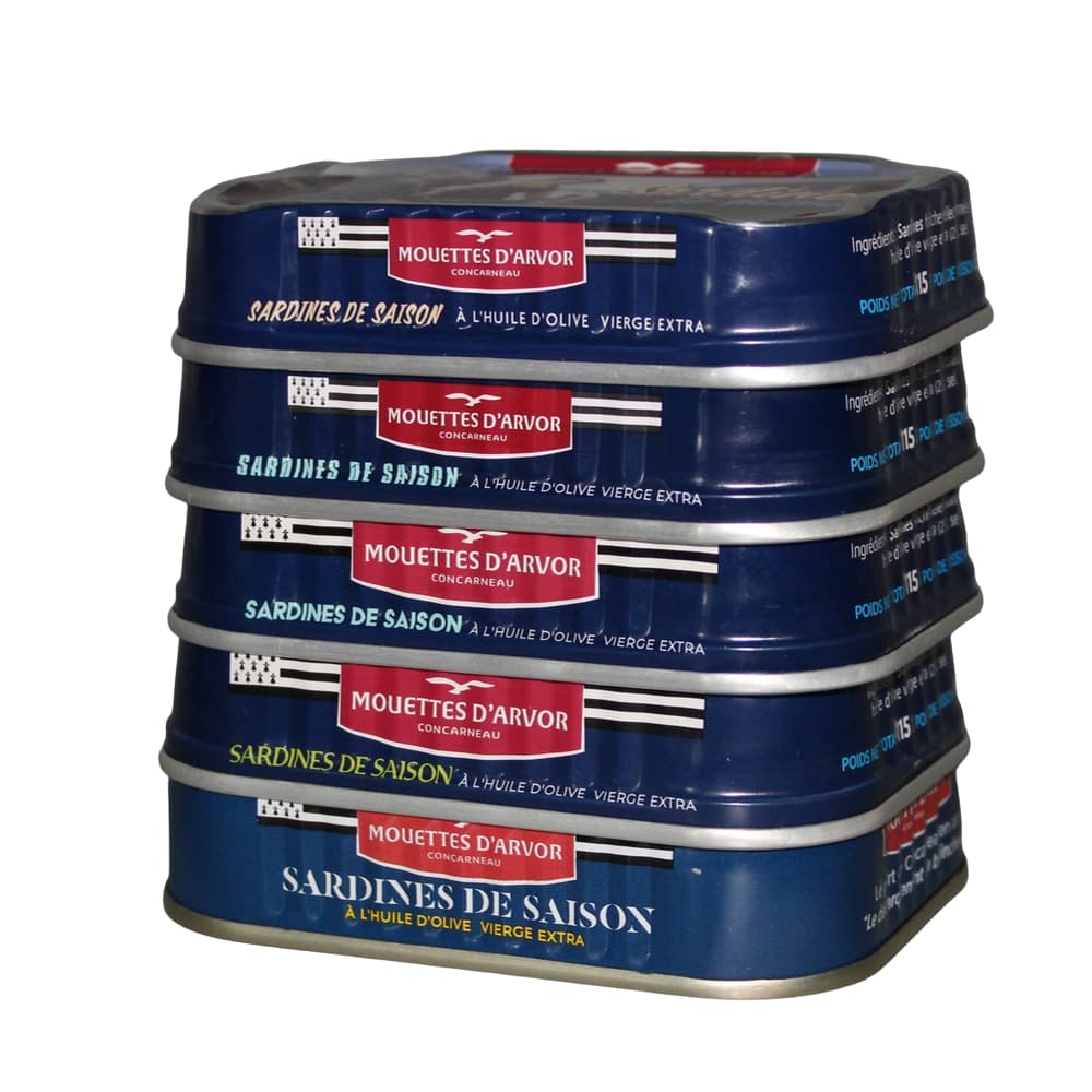 Kollektion 5 Dosen Jahrgangssardinen "Saison 2020 bis 2024"