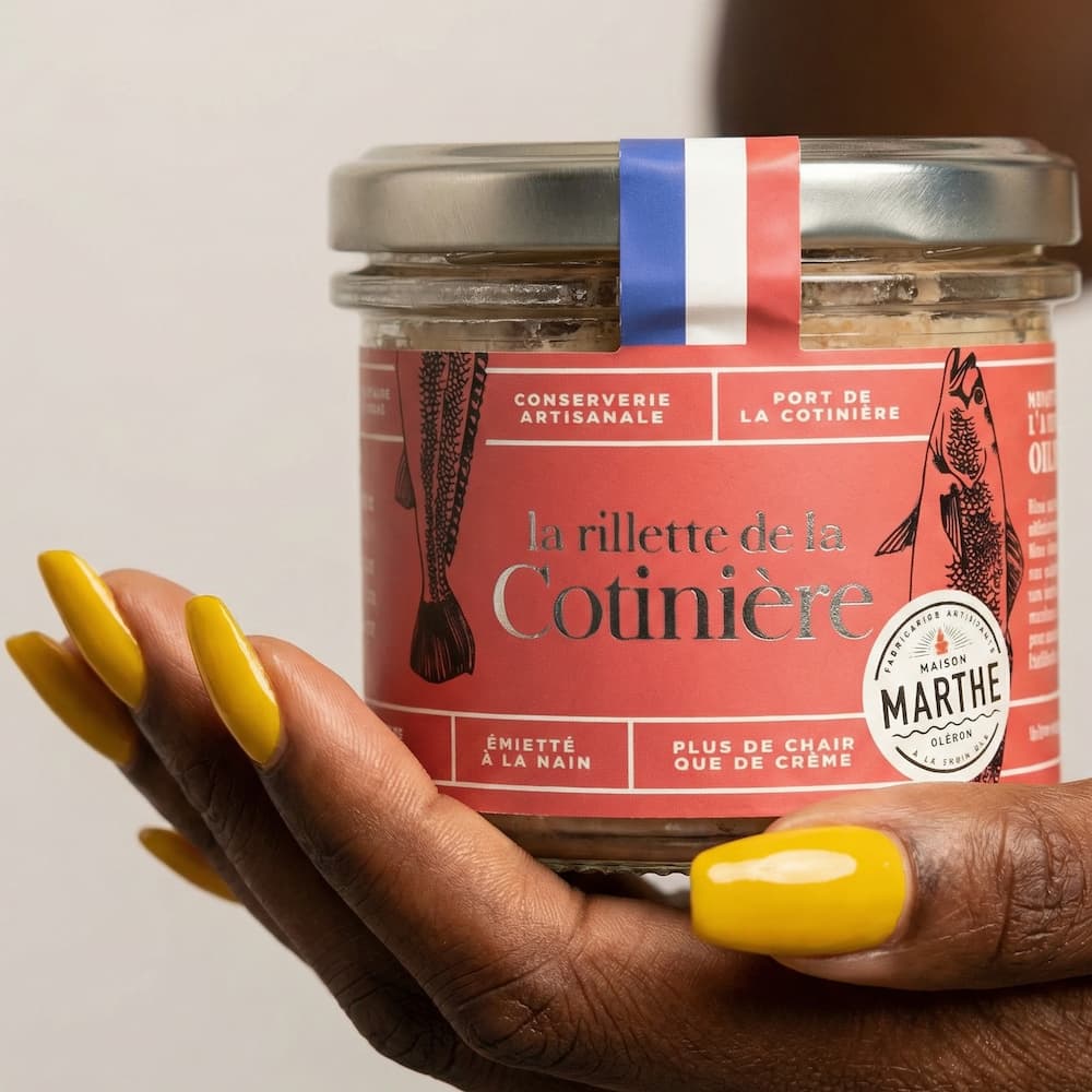 Rillette de la Cotinière - Geräucherter magerer Bauchspeck vom Schwein und Adlerfisch