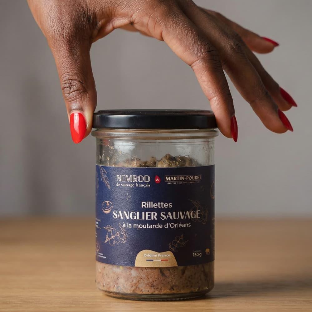 Wildschwein-Rillettes mit Senf aus Orléans 150 g - Martin Pouret - Maître Philippe & Filles