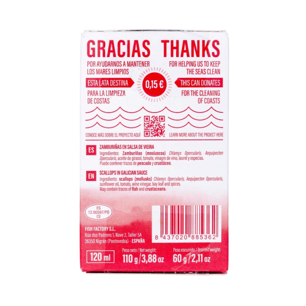 Galician scallops in Vieira sauce 