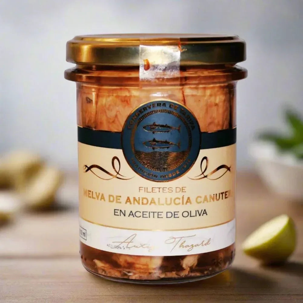 Andalusische Fregattmakrele Canutera 190 g Glas – Conservera de Tarifa