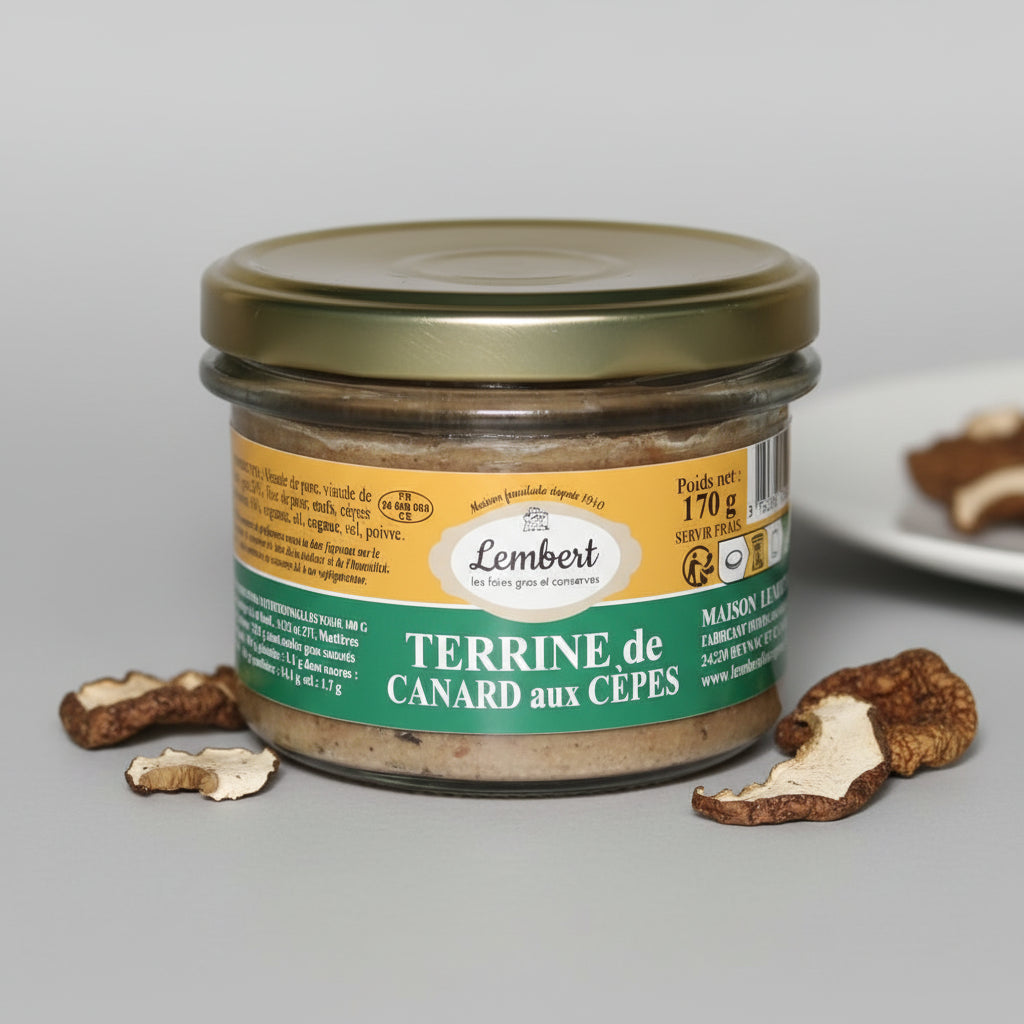 Entenpastete mit Steinpilzen 170g
Maison Lembert