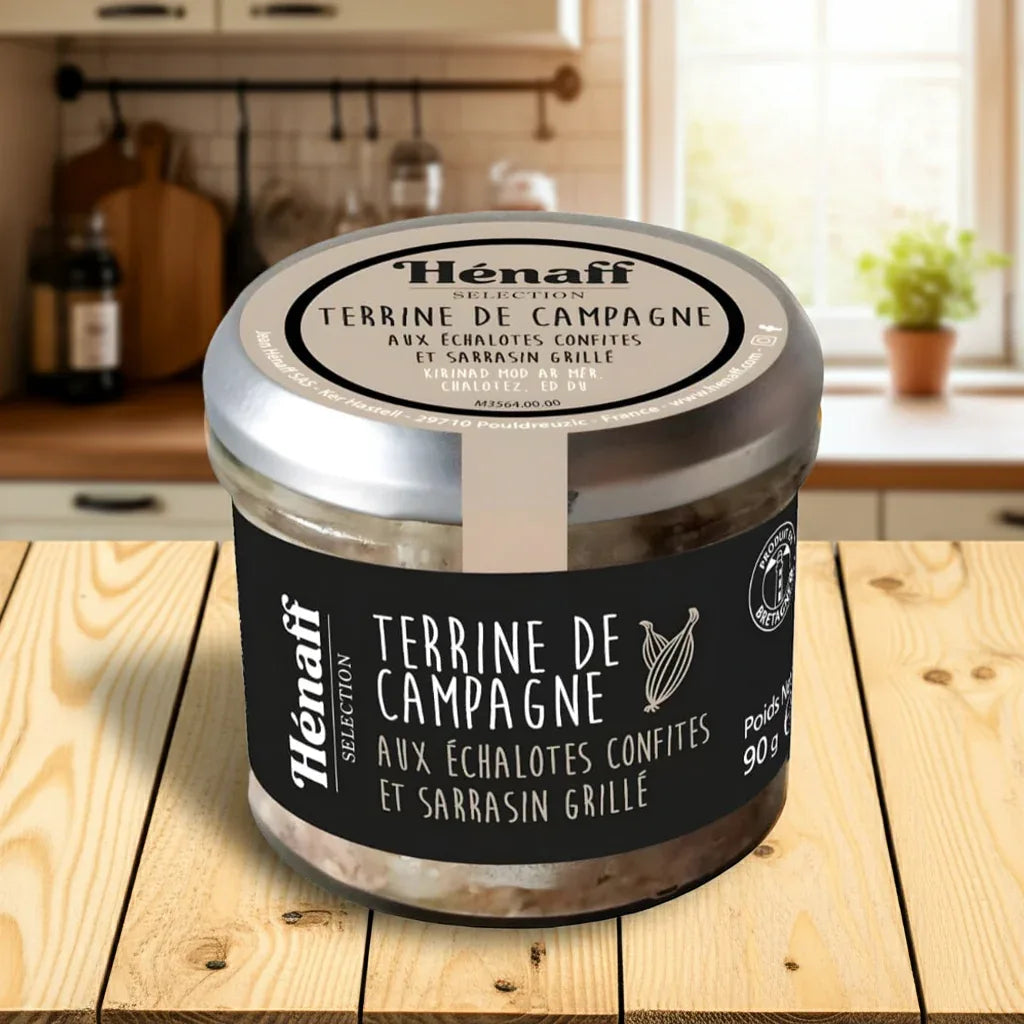 Landterrine mit kandierten Schalotten und geröstetem Buchweizen 90g - Henaff - Maître Philippe & Filles