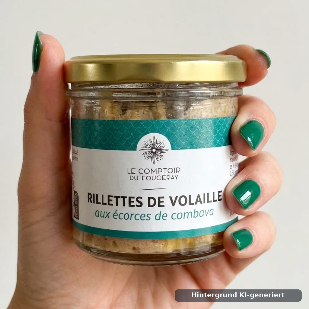 Geflügel-Rillettes mit Combava-Schalen 120 g Le Comptoir du Fougeray