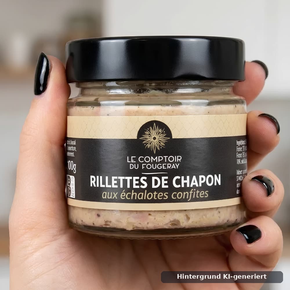 Kapaun-Rillettes mit kandierten Schalotten 100 g Le Comptoir du Fougeray