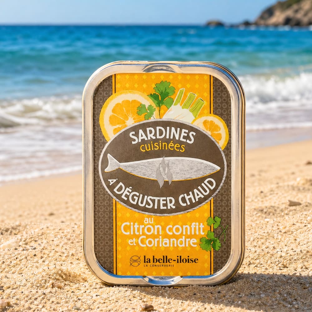 Sardinen zum Braten mit konfierten Zitrone und Koriander Belle Iloise