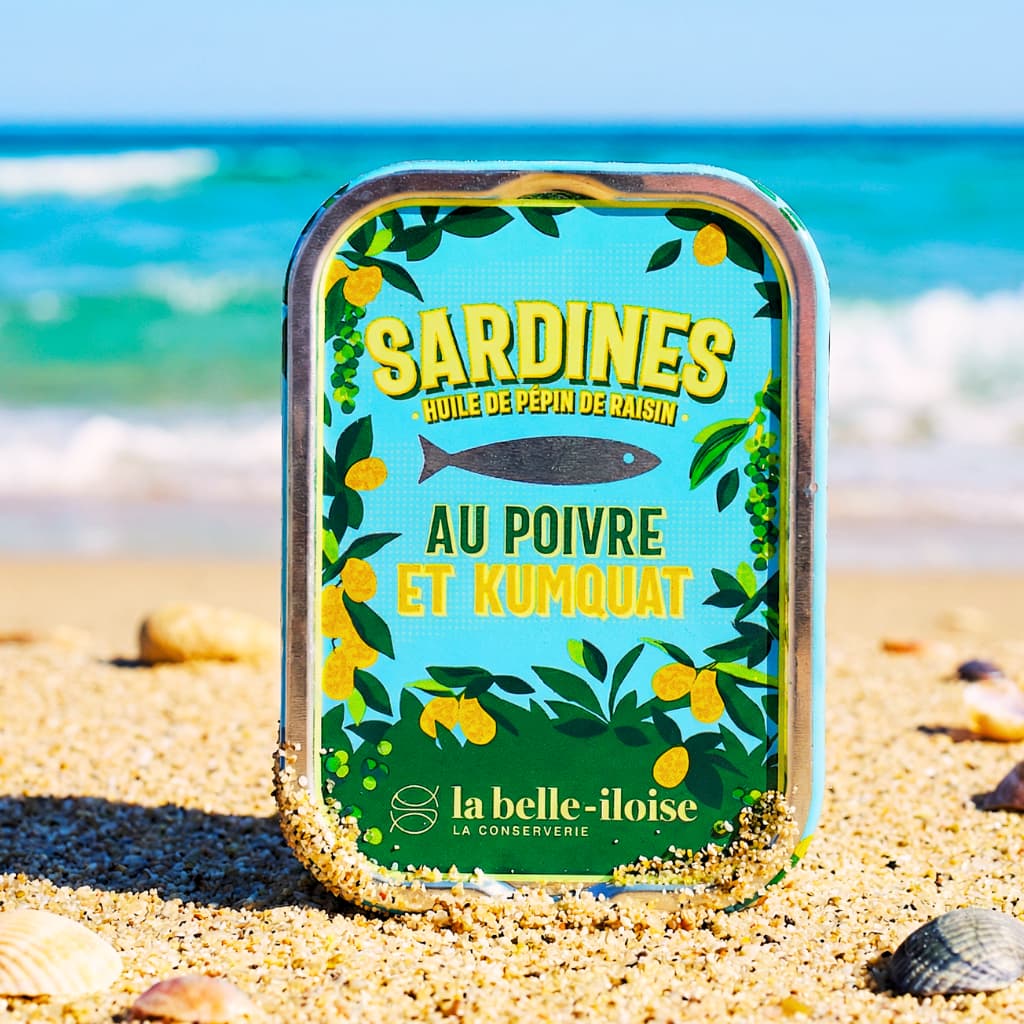 Sardine mit grünem Pfeffer und Kumquat in Traubenkernöl Belle Iloise