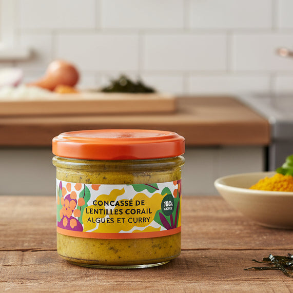 Brotaufstrich rote Linsen, Algen und Curry
Belle Iloise