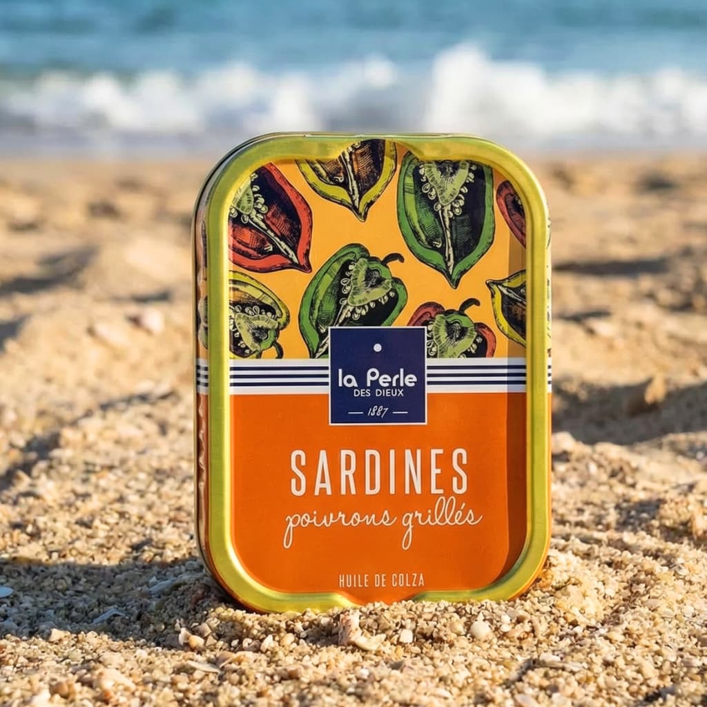 Sardinen mit gegrillter Paprika, in Rapsöl Perle des Dieux