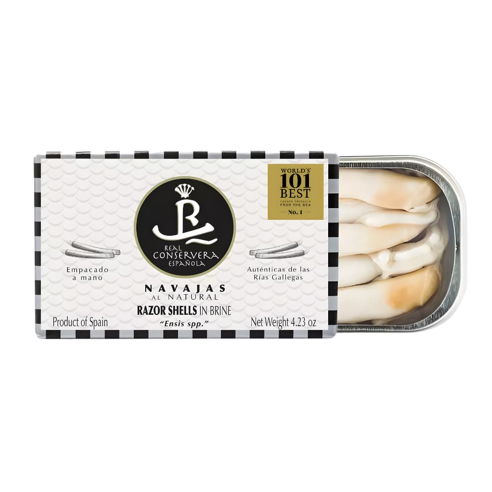 Navajas al Natural de las Rías Gallegas (Schwertmuscheln im Natursud) - Real Conservera Española - Maître Philippe & Filles