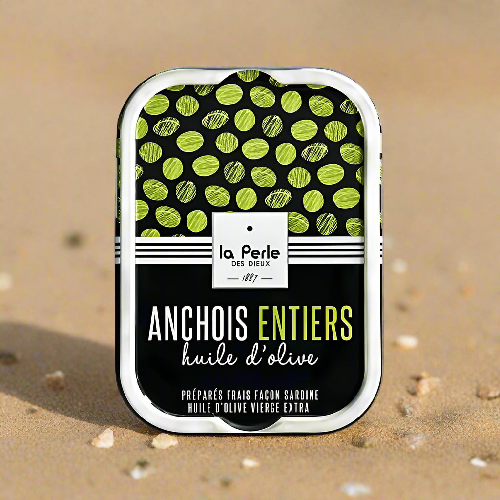 Ganze Sardellen in nativem Olivenöl extra
Perle des Dieux