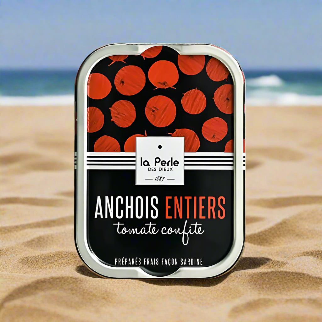 Ganze Sardellen mit kandierten Tomaten
Perle des Dieux