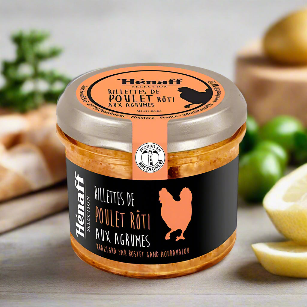 Henaff Rillettes aus gebratenem Hähnchen mit Zitrusfrüchten 90g

