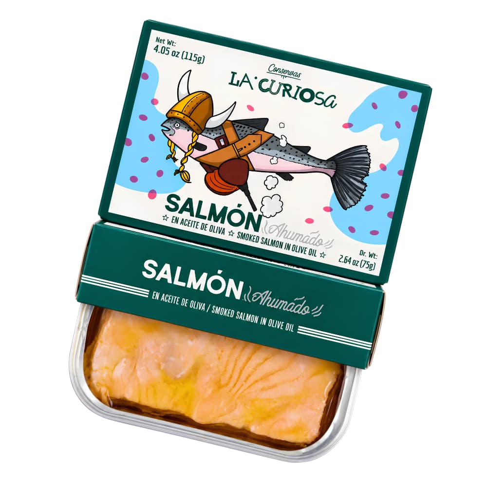 Räucherlachs in Olivenöl – Salmón Ahumado 115g La Curiosa La Curiosa