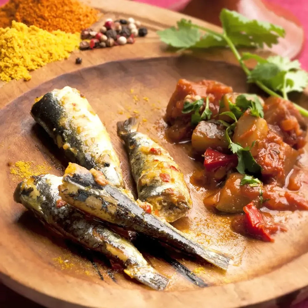 Sardines for frying with Breton butter and oriental spices
