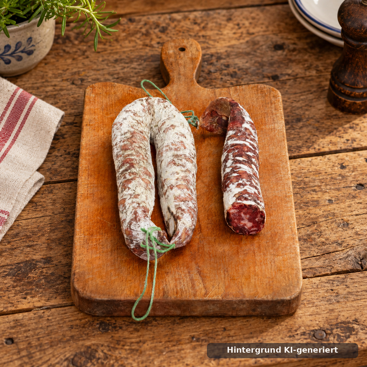 Saucisse Sèche mit Leber 320g | Charcuterie Millas, Tarn Charcuterie Millas