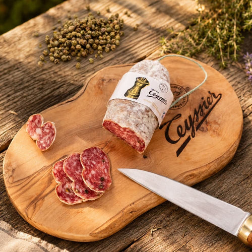 Saucisson d'Ardèche mit grünen Pfeffer aus Madagaskar 200-250g