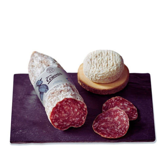 Saucisson d'Ardèche with picodon (goat cheese) 230-250g