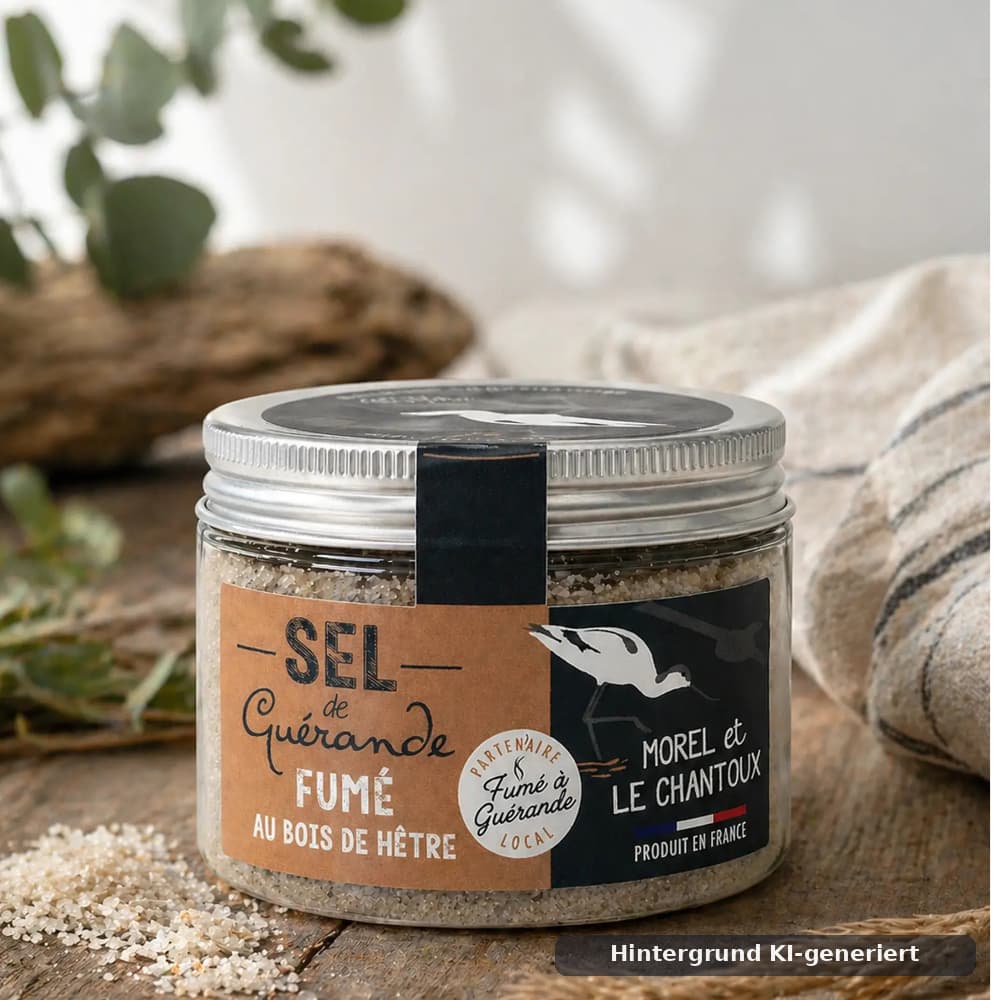 Geräuchertes Guérande-Salz am Buchenholz – 110 g Atelier du Sel- Morel et Le Chantoux