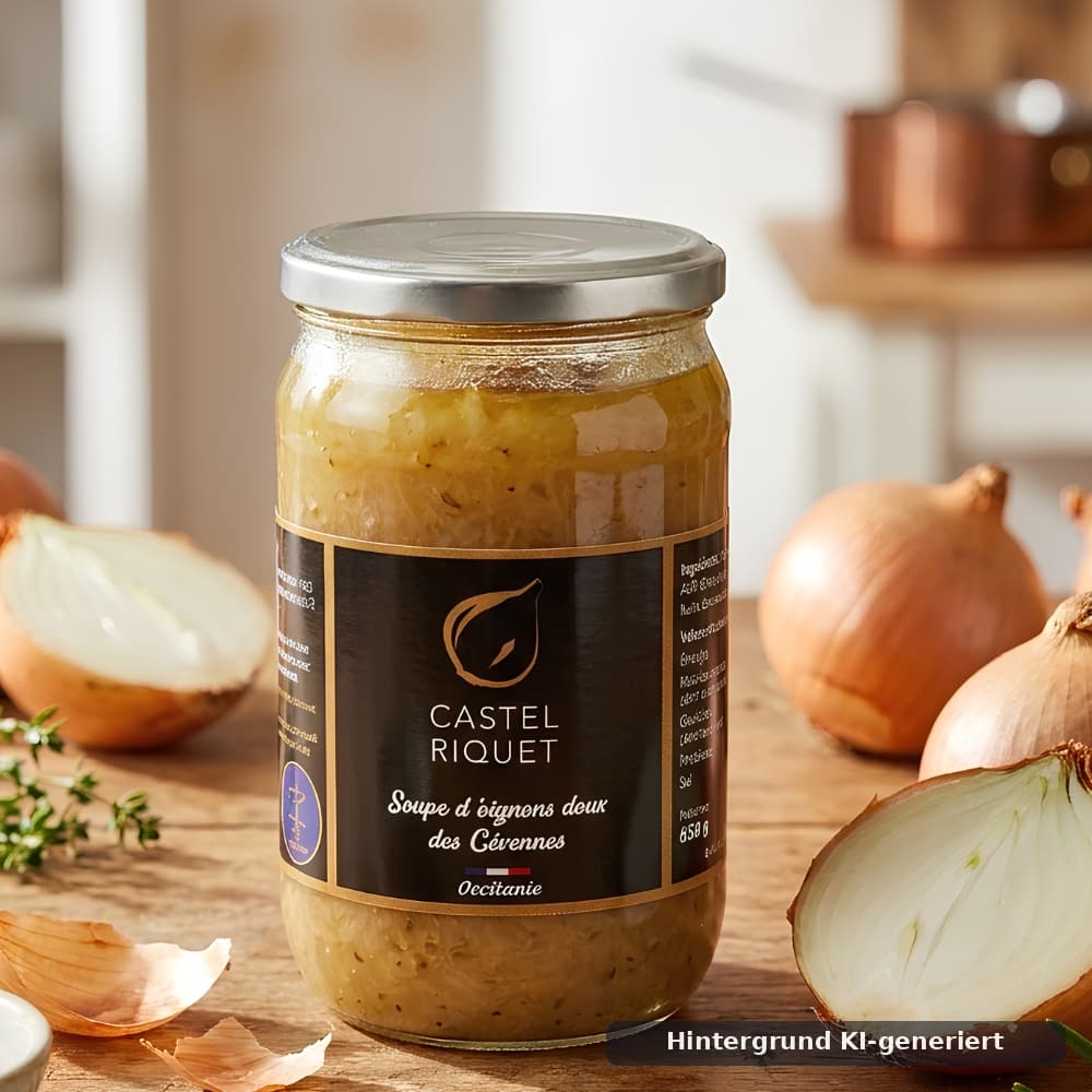 Soupe d'oignon doux des Cévennes AOP 650g Castel Riquet Domaine Castel-Riquet
