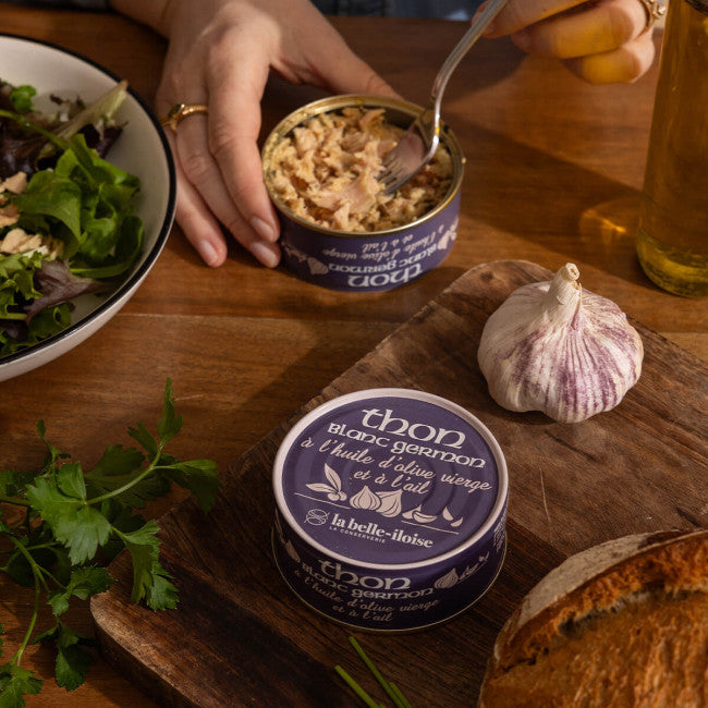 Weißer Thun in Olivenöl mit Knoblauch Belle Iloise