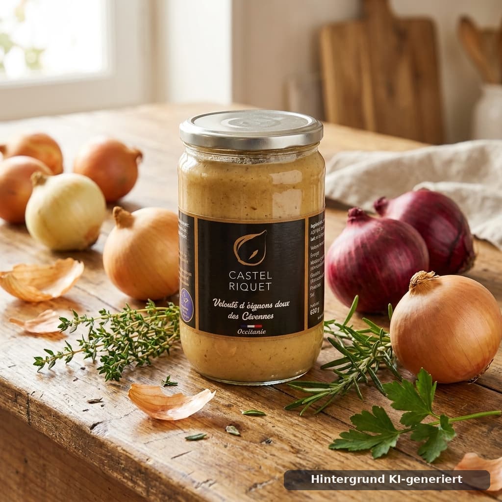 Velouté d'oignons doux des Cévennes AOP 650g Castel Riquet Domaine Castel-Riquet