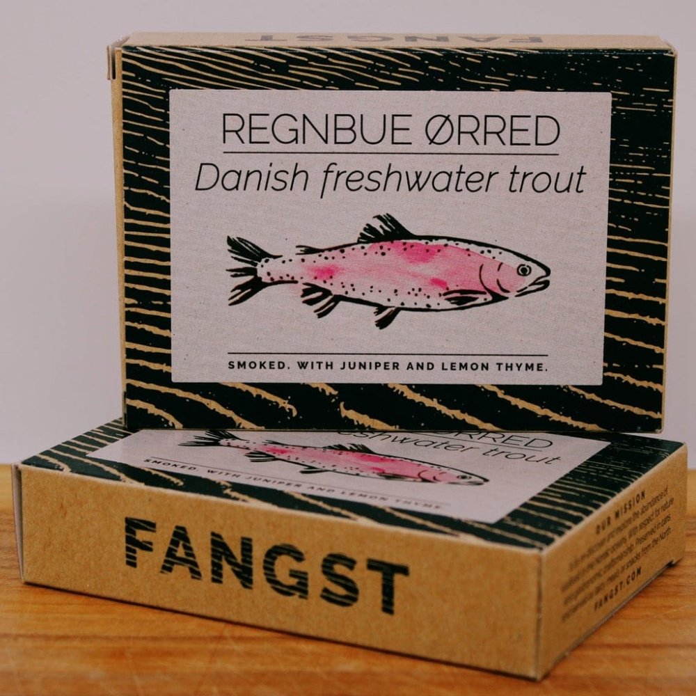 Dänische Forelle, geräuchert und mit Wacholder und Zitronenthymian ...