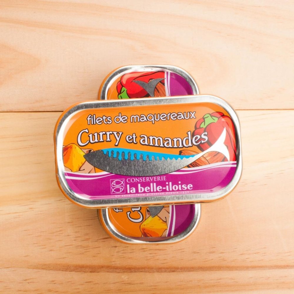 Makrelenfilets mit Curry und Mandeln - Belle Iloise