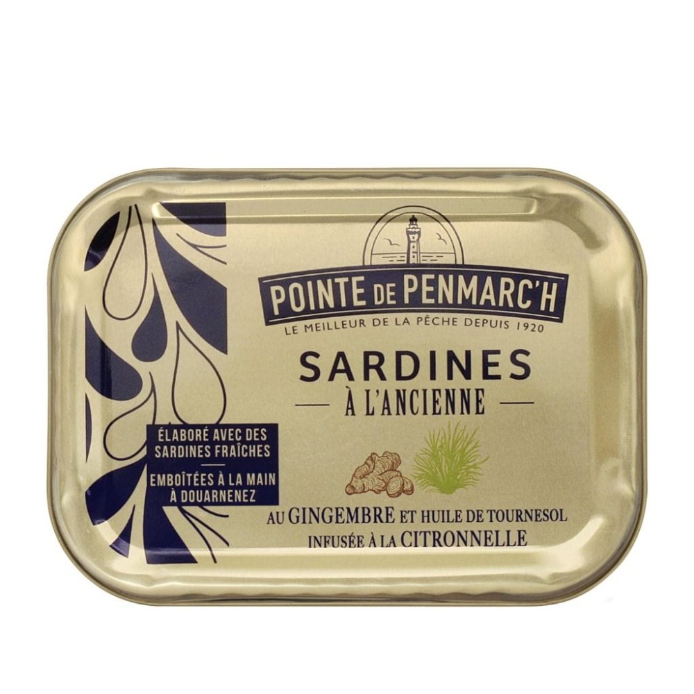 Sardines with ginger and lemongrass in sunflower oil - La Pointe de ... Sardines with ginger and lemongrass in sunflower oil - La Pointe de ...