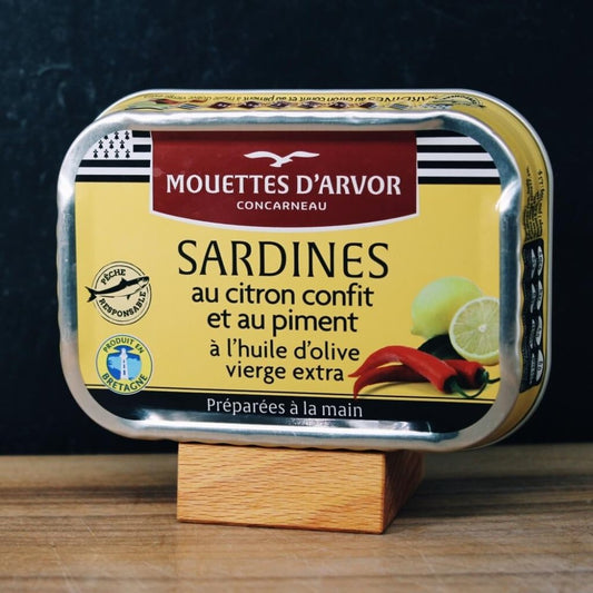 Sardinen mit konfierter Zitrone und Piment (Chili) -  Mouettes d'Arvor  - Maître Philippe & Filles