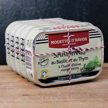 Sardinen mit Thymian und Basilikum - Mouettes d'Arvor