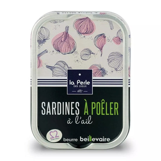 Sardinen zum Braten in Beillevaire Fassbutter mit Knoblauch -  Perle des Dieux  - Maître Philippe & Filles