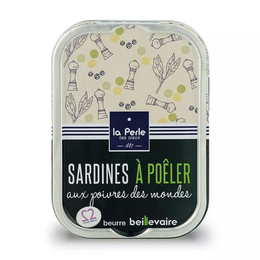 Sardinen zum Braten in Beillevaire Fassbutter mit Pfeffer -  Perle des Dieux  - Maître Philippe & Filles