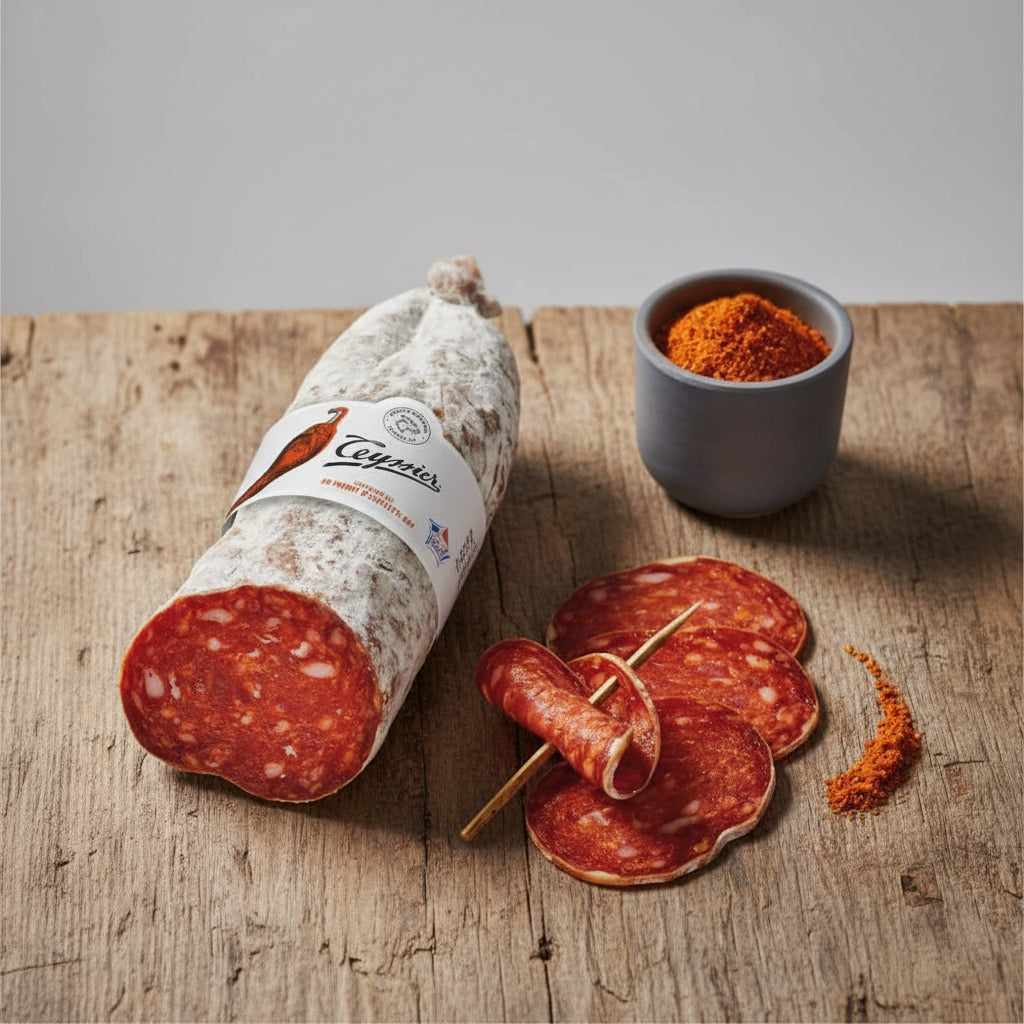 Saucisson d'Ardèche mit Piment d'Espelette 200-250g - Teyssier Salaisons