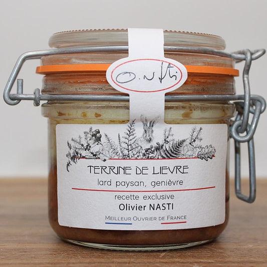 Terrine vom Hasen mit geräuchertem Bauernspeck und Wacholderbeeren -  Maison Telme  - Maître Philippe & Filles